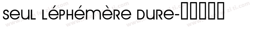 Seul léphémère dure字体转换